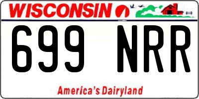 WI license plate 699NRR