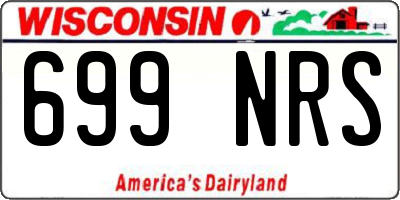 WI license plate 699NRS