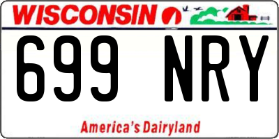 WI license plate 699NRY