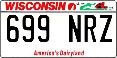 WI license plate 699NRZ
