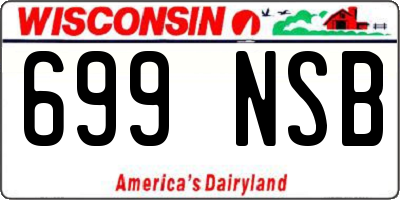 WI license plate 699NSB