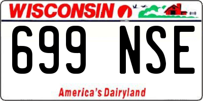 WI license plate 699NSE