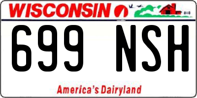 WI license plate 699NSH