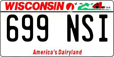 WI license plate 699NSI
