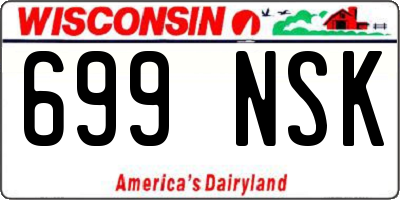 WI license plate 699NSK