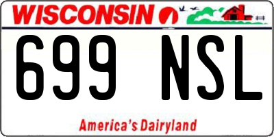 WI license plate 699NSL