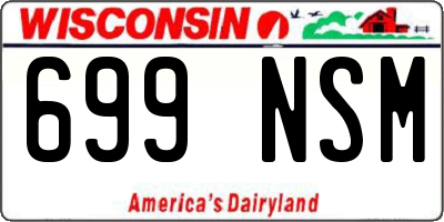 WI license plate 699NSM
