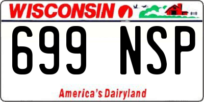 WI license plate 699NSP