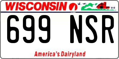 WI license plate 699NSR