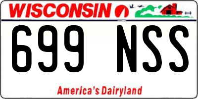 WI license plate 699NSS