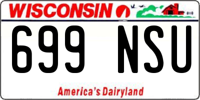 WI license plate 699NSU