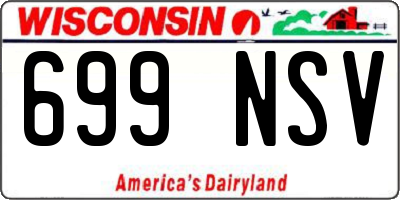 WI license plate 699NSV
