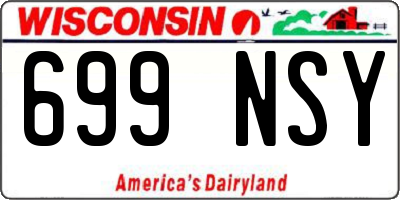 WI license plate 699NSY