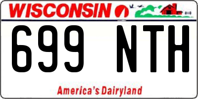 WI license plate 699NTH
