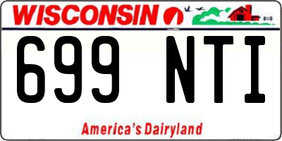 WI license plate 699NTI