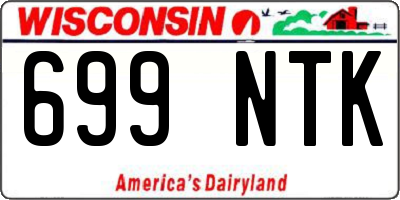 WI license plate 699NTK