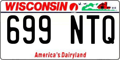 WI license plate 699NTQ