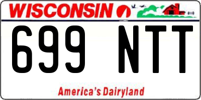 WI license plate 699NTT