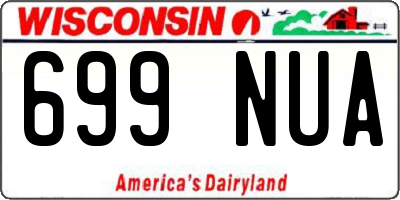 WI license plate 699NUA