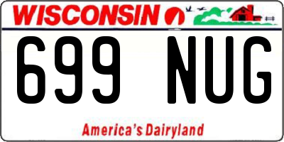 WI license plate 699NUG