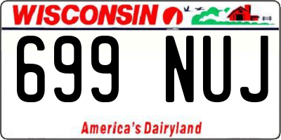 WI license plate 699NUJ