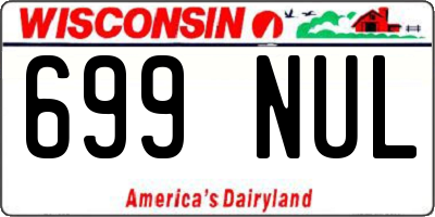 WI license plate 699NUL
