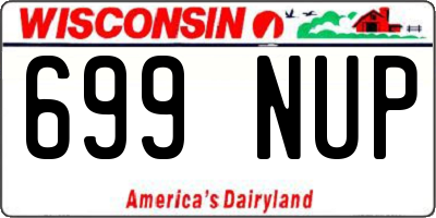 WI license plate 699NUP