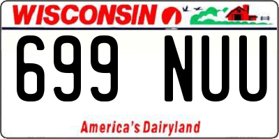WI license plate 699NUU