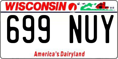 WI license plate 699NUY