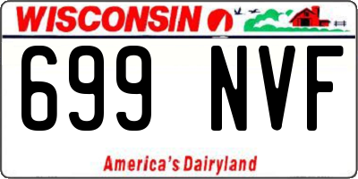 WI license plate 699NVF