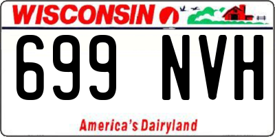 WI license plate 699NVH