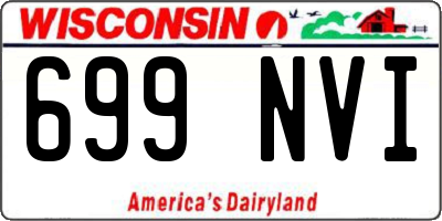 WI license plate 699NVI