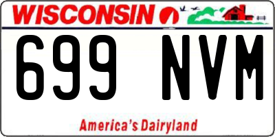 WI license plate 699NVM