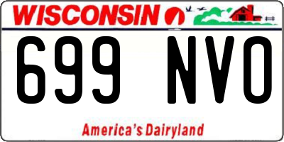 WI license plate 699NVO