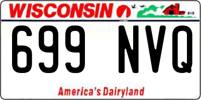 WI license plate 699NVQ