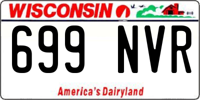 WI license plate 699NVR