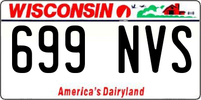 WI license plate 699NVS
