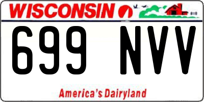 WI license plate 699NVV