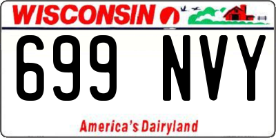 WI license plate 699NVY