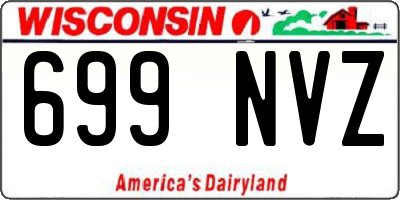 WI license plate 699NVZ