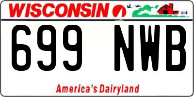 WI license plate 699NWB