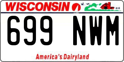 WI license plate 699NWM