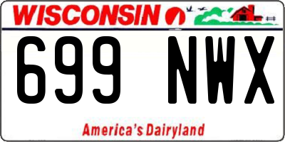 WI license plate 699NWX