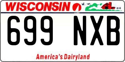 WI license plate 699NXB