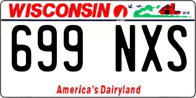 WI license plate 699NXS