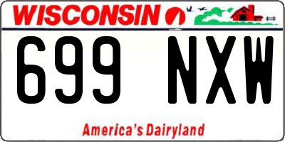 WI license plate 699NXW