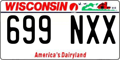 WI license plate 699NXX