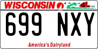 WI license plate 699NXY