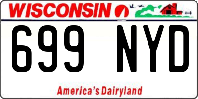 WI license plate 699NYD