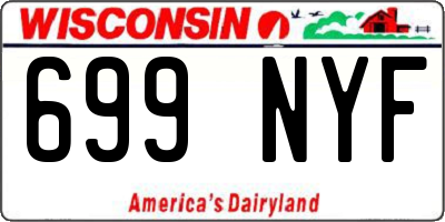 WI license plate 699NYF